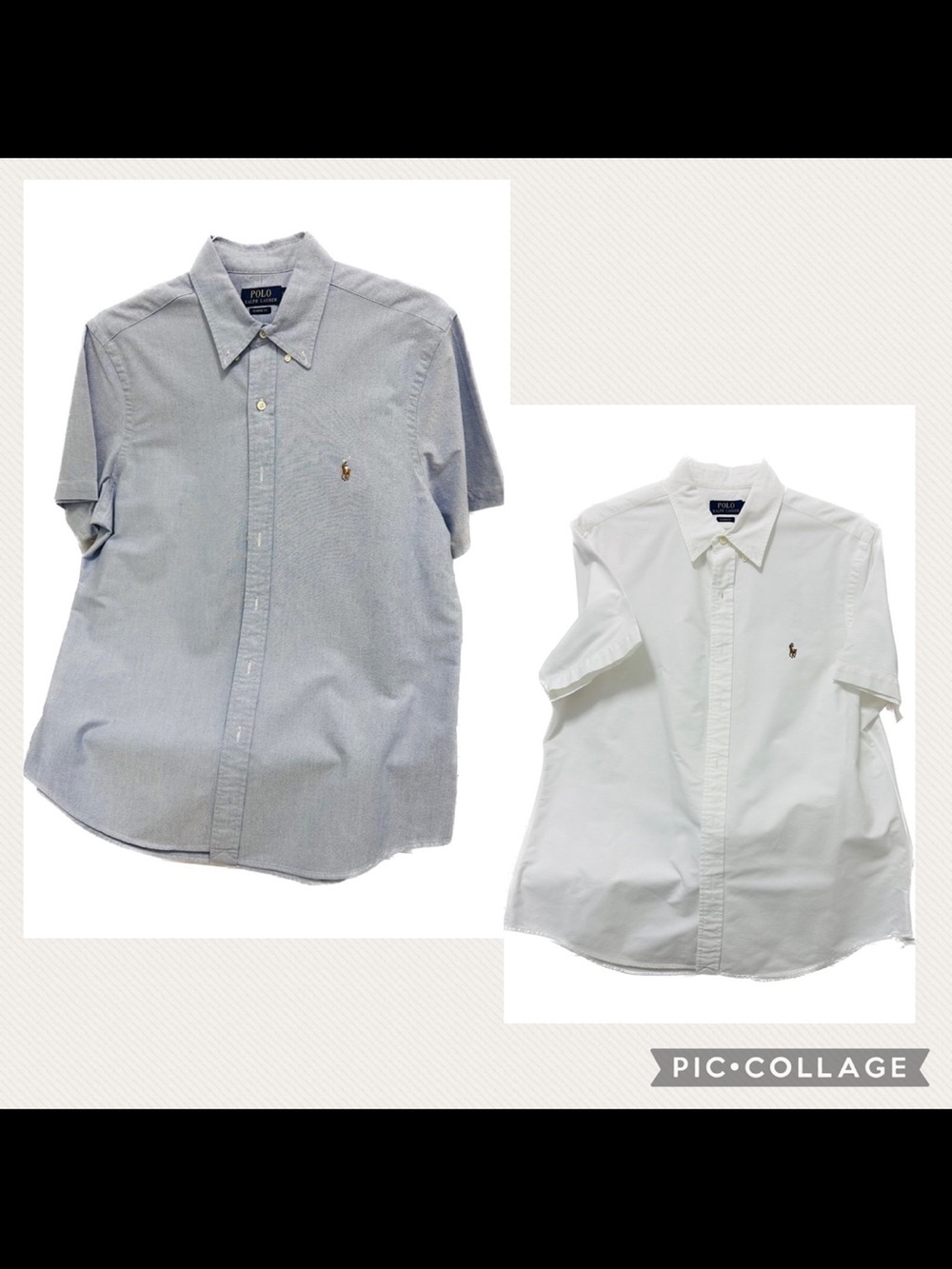 2 Large Polo by Ralph Lauren Men's Classic Button-Down Shirt